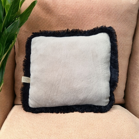 JAAG Soft Pillow Plush Dog 3D Black Lab Puppy With Fluffy Trim - Picture 2 of 8